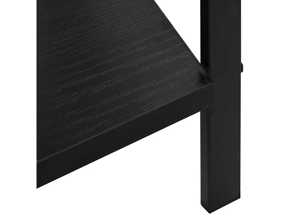 Bibliothèque à 3 niveaux noir 60x27,6x90,5 cm bois d'ingénierie