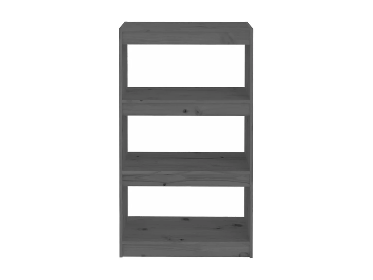 Bibliothèque/Séparateur de pièce Gris 60x30x103,5 cm Pin massif