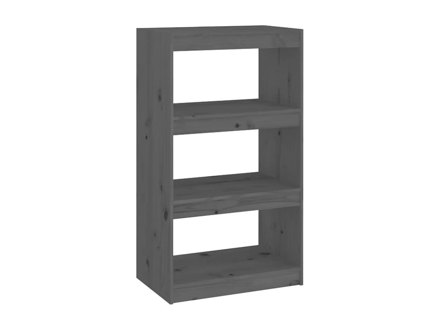 Bibliothèque/Séparateur de pièce Gris 60x30x103,5 cm Pin massif
