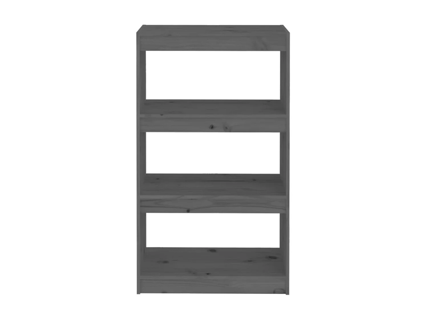 Bibliothèque/Séparateur de pièce Gris 60x30x103,5 cm Pin massif
