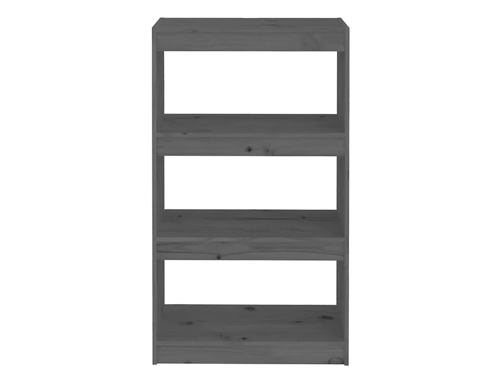 Bücherregal/Raumteiler Grau 60x30x103,5 cm Massivholz Kiefer