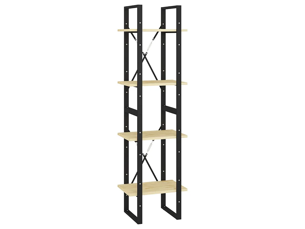 Bibliothèque à 4 niveaux 40x30x140 cm Bois de pin massif