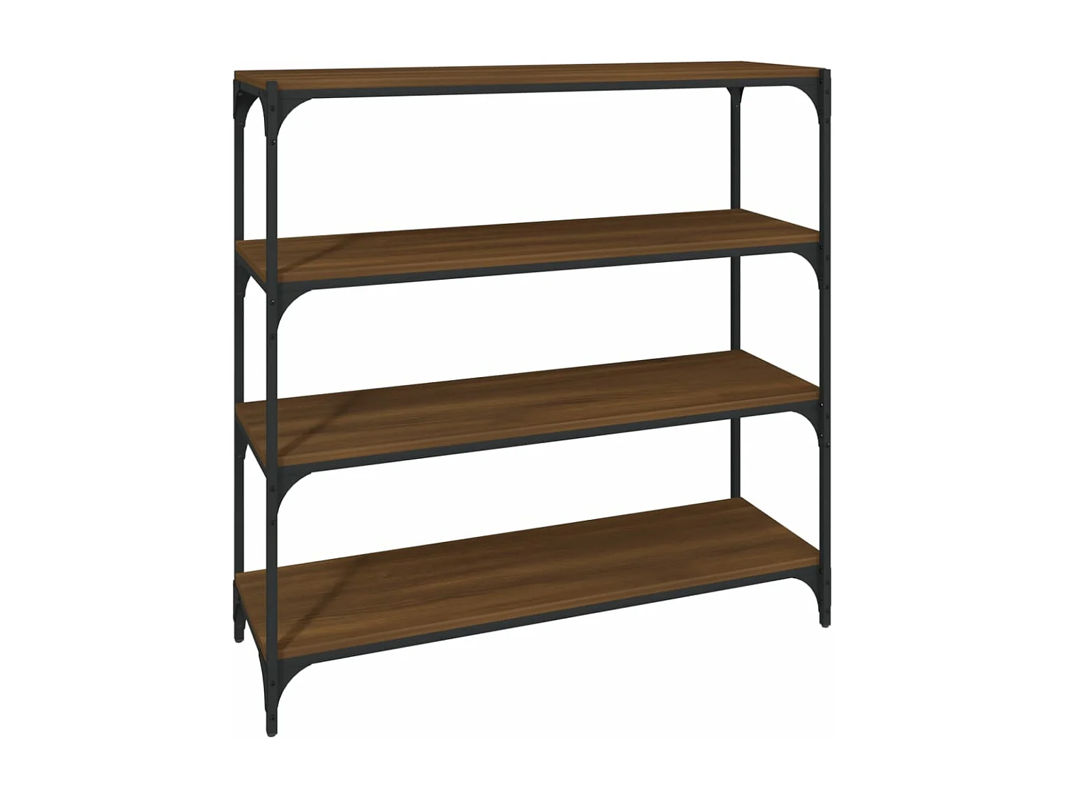 Estante 100x33x100cm derivados de madeira/aço carvalho castanho