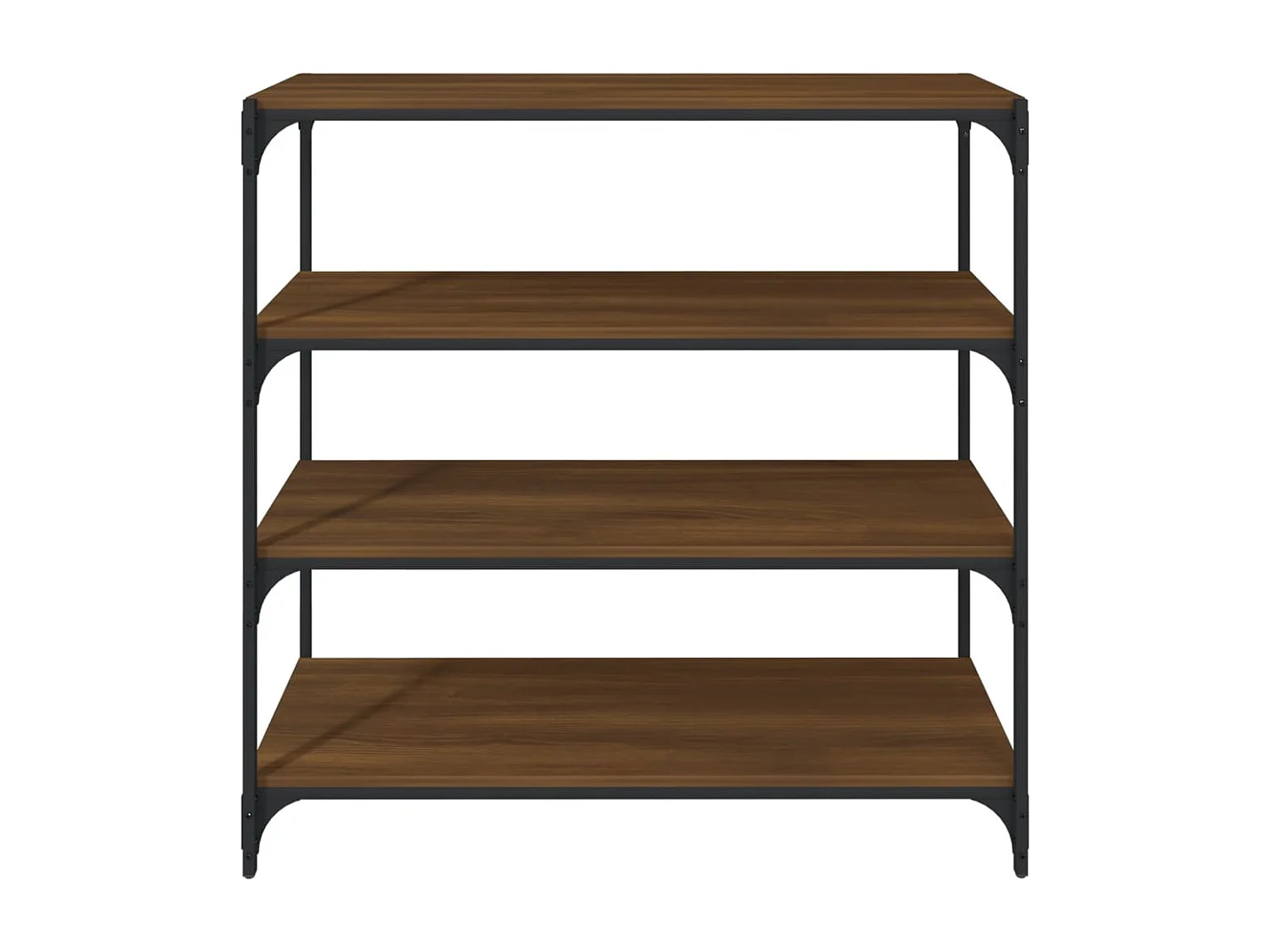 Estante 100x33x100cm derivados de madeira/aço carvalho castanho