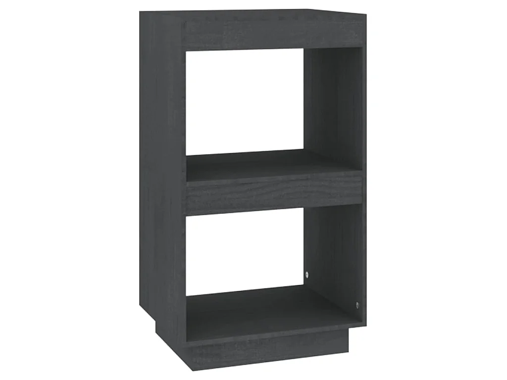 Bibliothèque Gris 40x35x71 cm Bois de pin massif