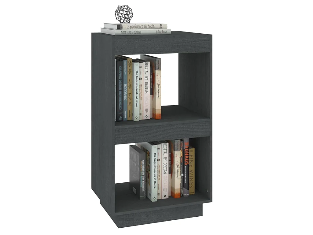 Bibliothèque Gris 40x35x71 cm Bois de pin massif