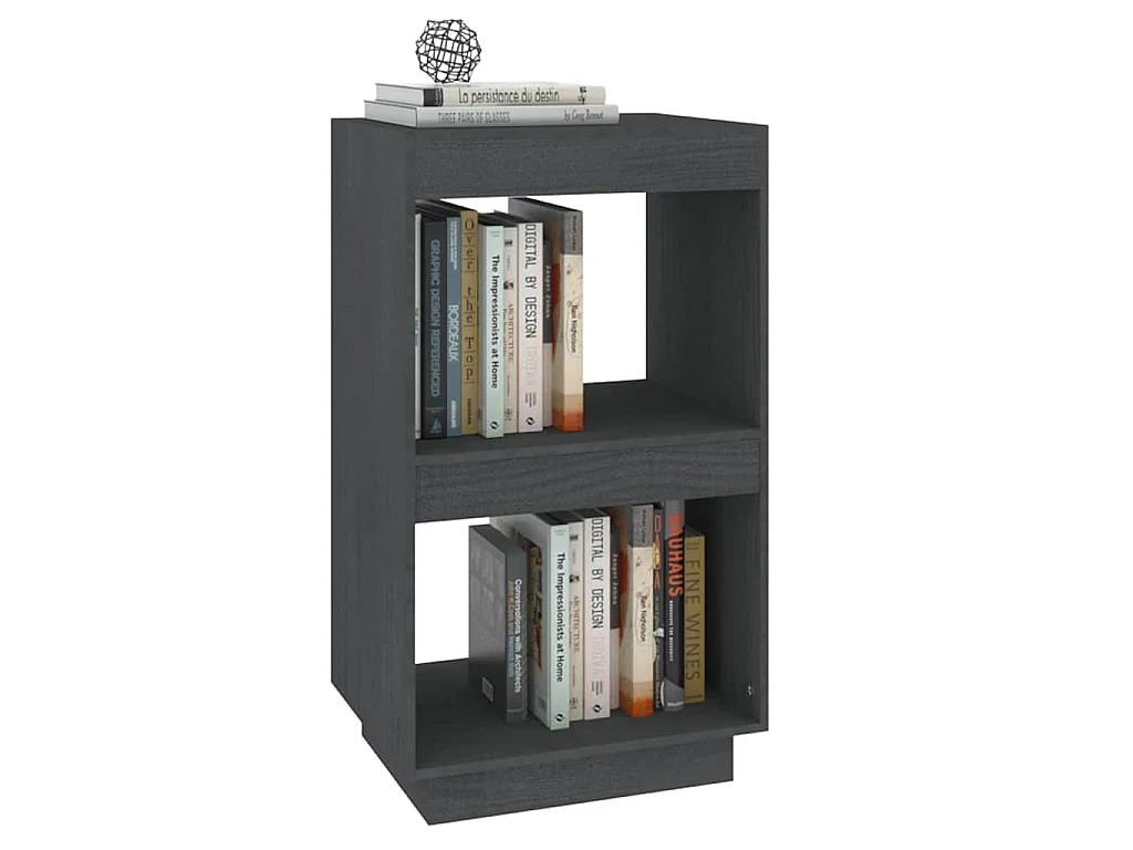 Bibliothèque Gris 40x35x71 cm Bois de pin massif