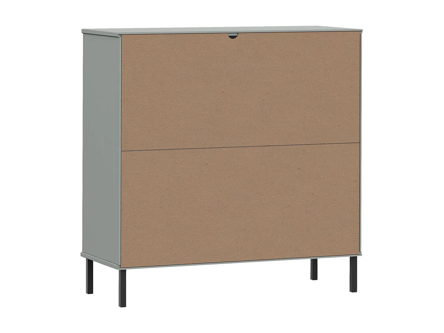 Bibliothèque avec pieds en métal Gris 90x35x90,5 cm Bois OSLO