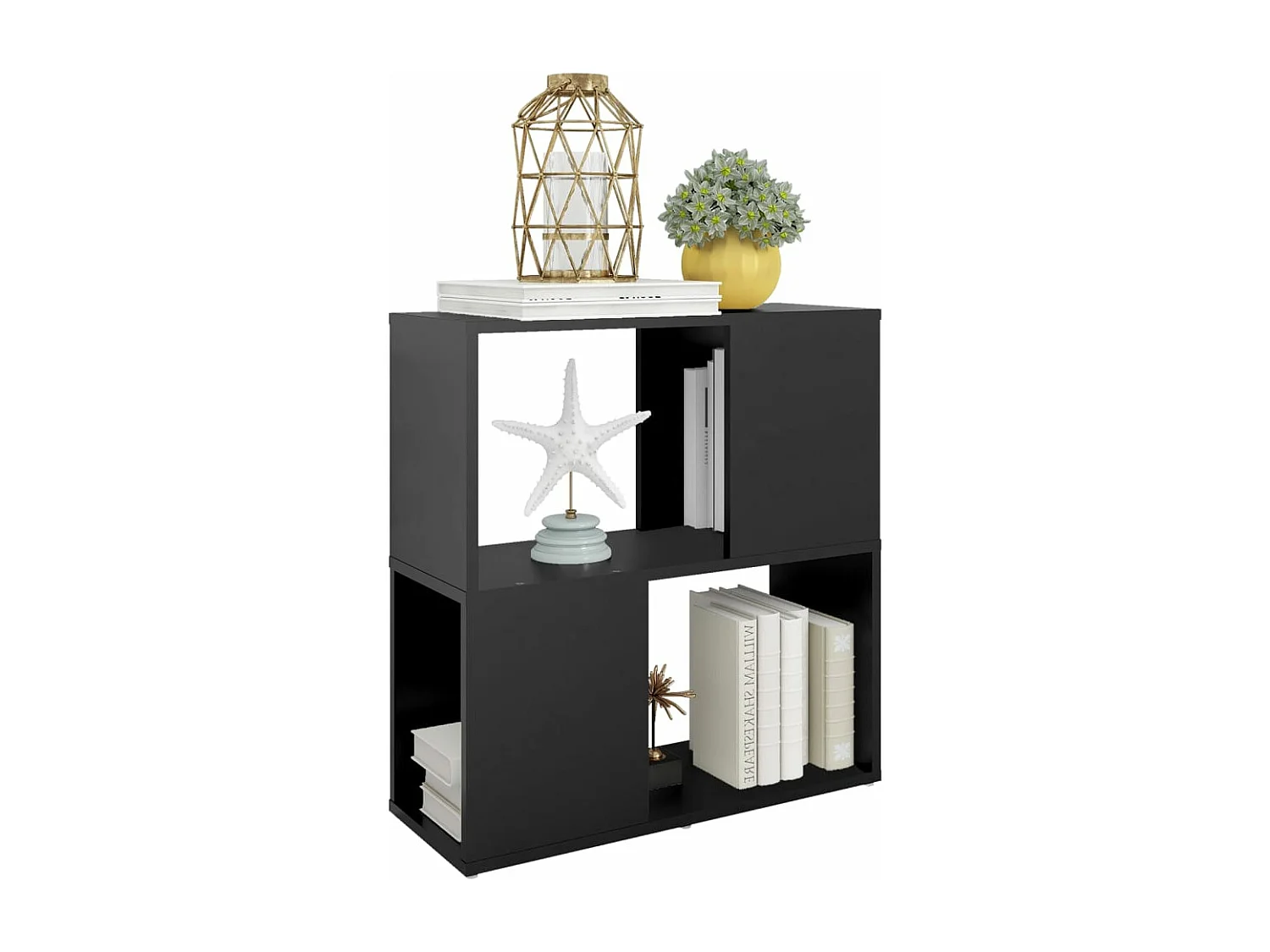 Bücherregal Schwarz 60x24x63 cm Holzwerkstoff