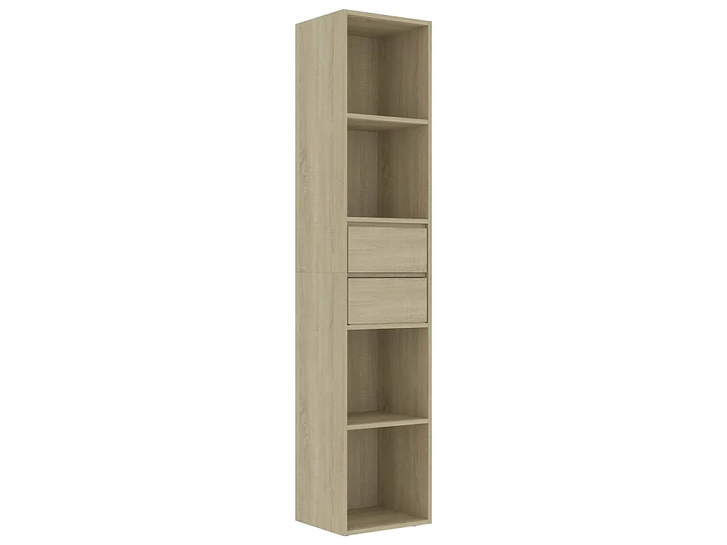 Boekenkast 36x30x171 cm bewerkt hout sonoma eikenkleurig
