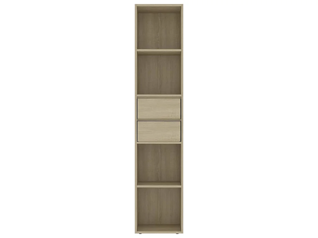 Boekenkast 36x30x171 cm bewerkt hout sonoma eikenkleurig