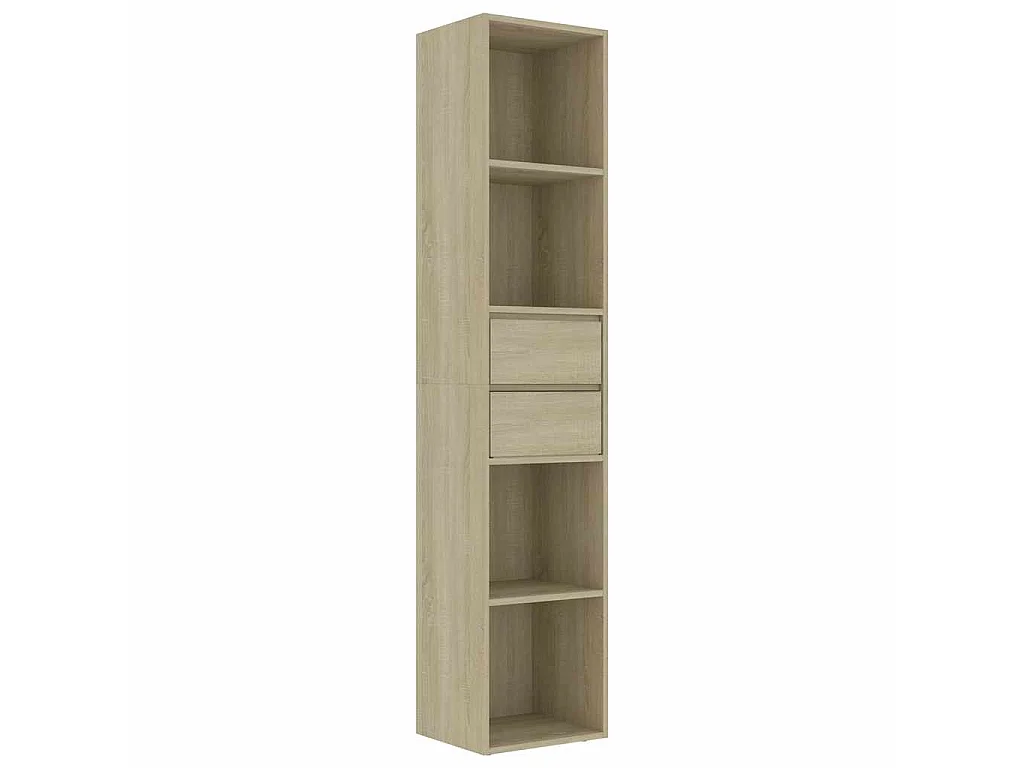 Boekenkast 36x30x171 cm bewerkt hout sonoma eikenkleurig