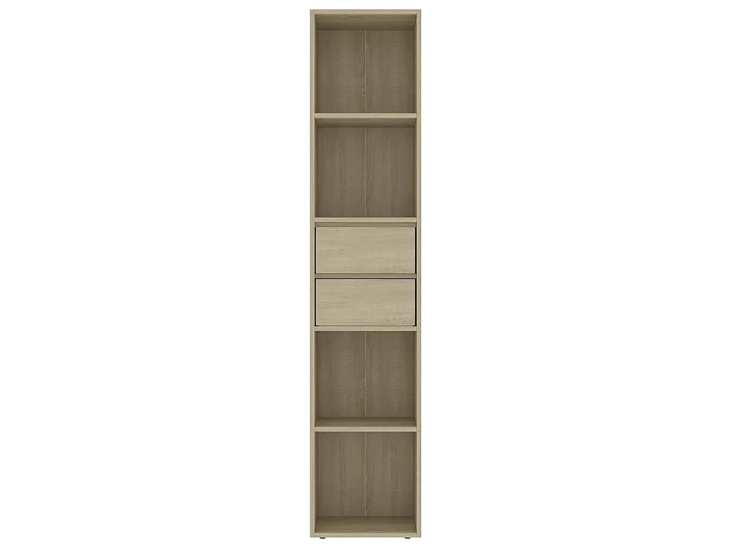 Boekenkast 36x30x171 cm bewerkt hout sonoma eikenkleurig