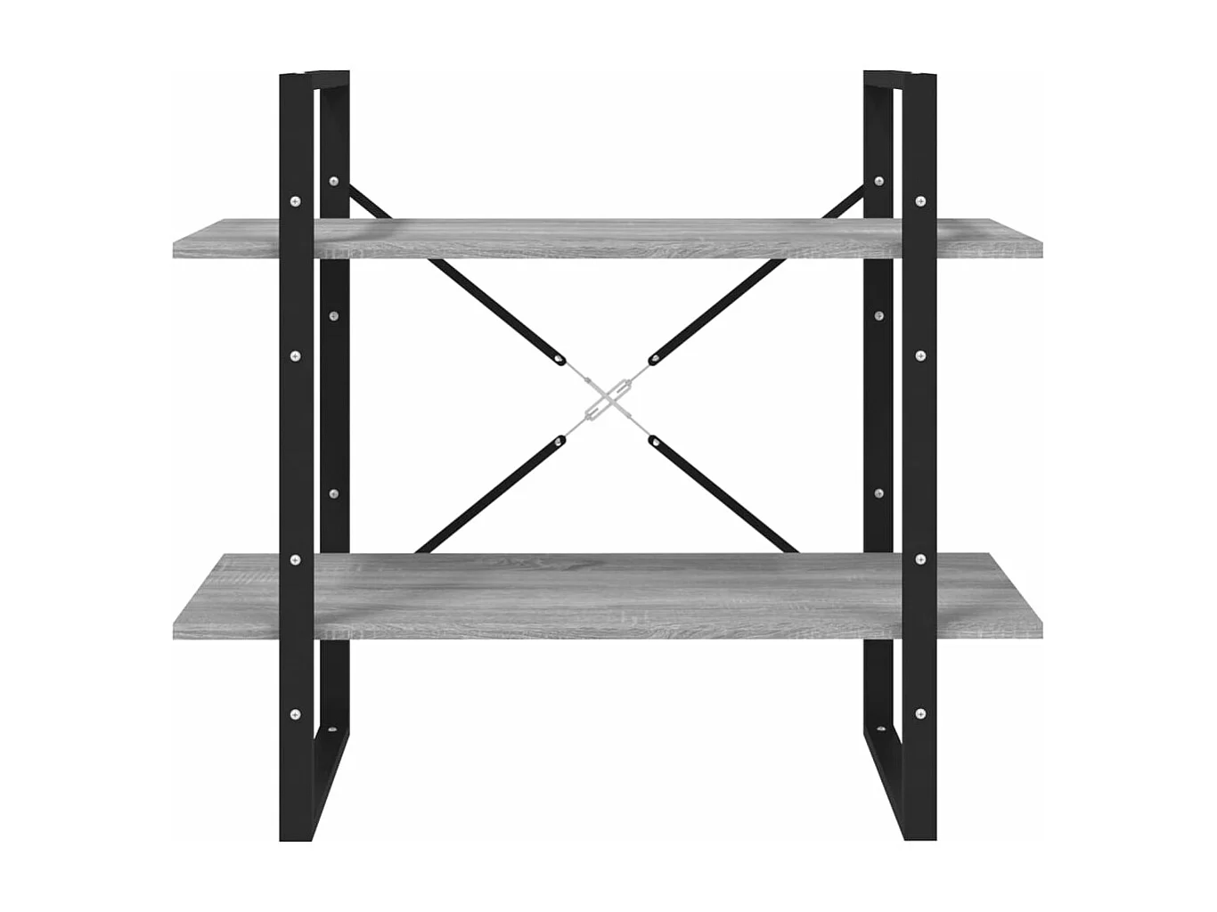 Libreria a 2 Ripiani Grigio Sonoma 80x30x70cm Legno Multistrato