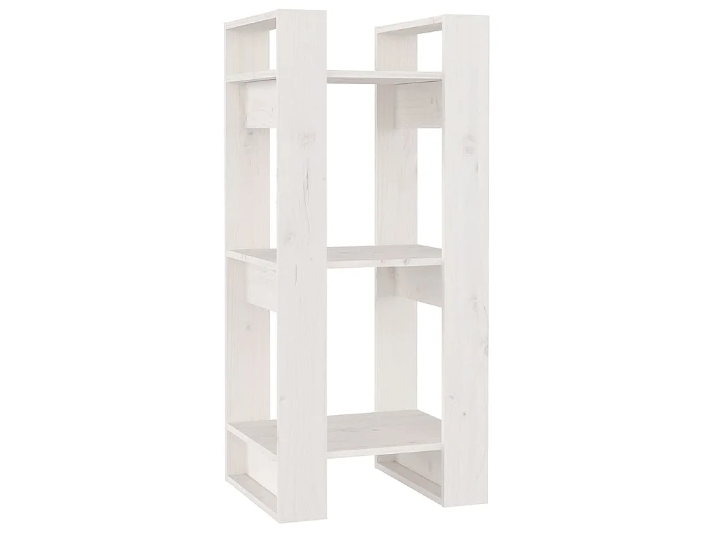 Bibliothèque/Séparateur de pièce Blanc 41x35x91 cm Pin solide