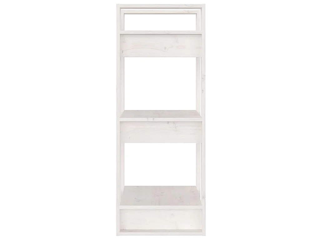 Bibliothèque/Séparateur de pièce Blanc 41x35x91 cm Pin solide