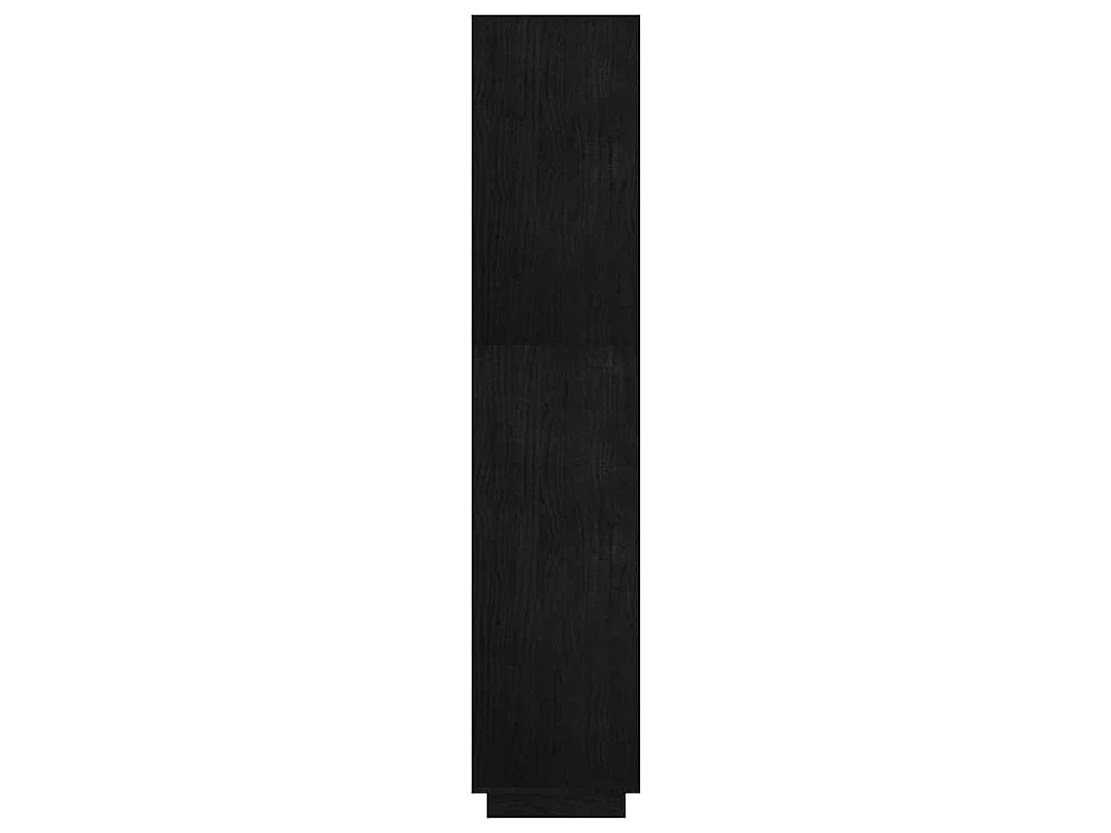 Bücherregal/Raumteiler Schwarz 60x35x167 cm Massivholz Kiefer