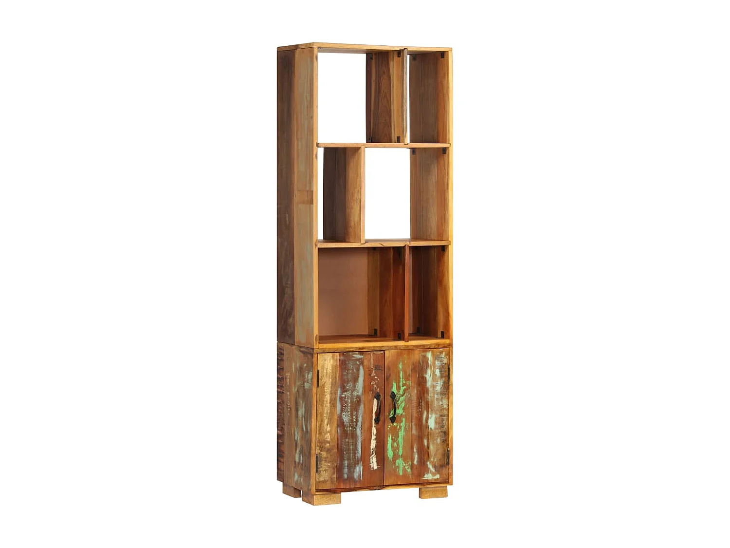 Libreria 60x35x180 cm in Legno Massello di Recupero