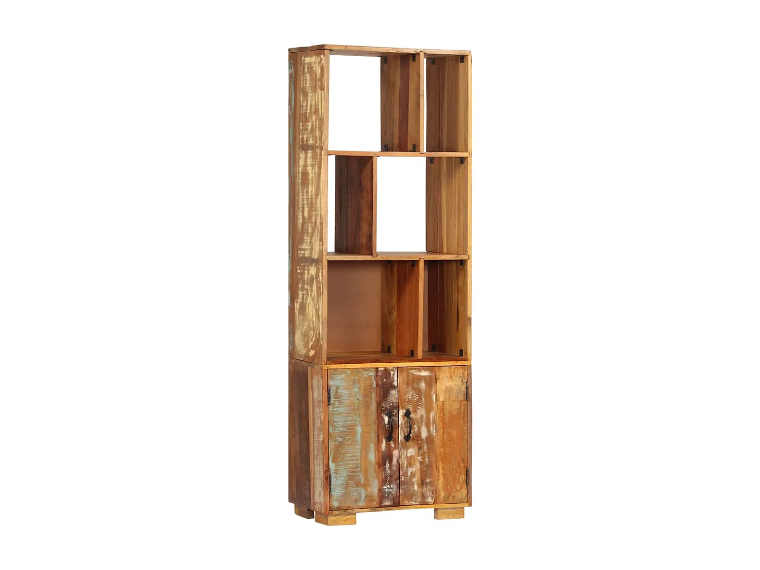 Libreria 60x35x180 cm in Legno Massello di Recupero