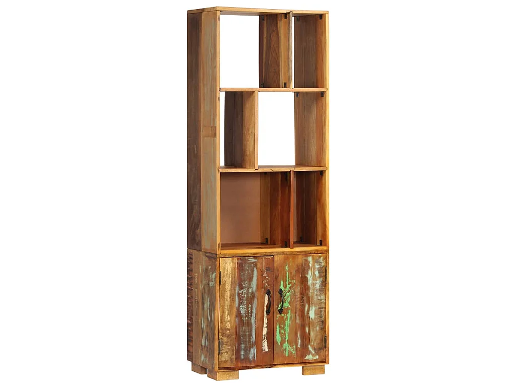 Libreria 60x35x180 cm in Legno Massello di Recupero