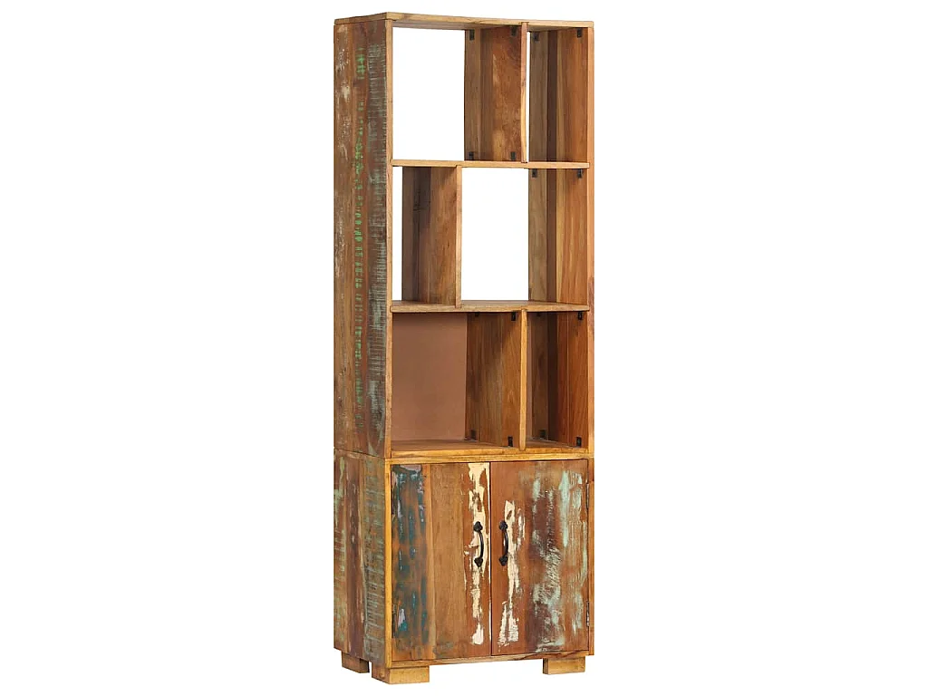 Libreria 60x35x180 cm in Legno Massello di Recupero