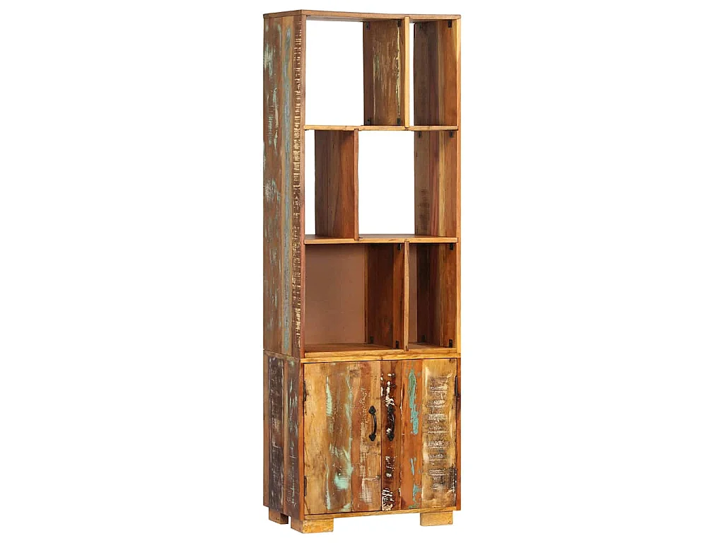 Libreria 60x35x180 cm in Legno Massello di Recupero
