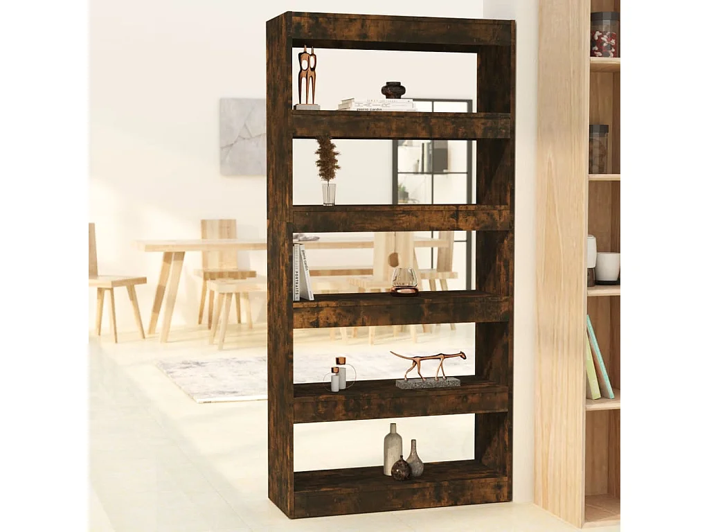 Bücherregal/Raumteiler Räuchereiche 80x30x166 cm Holzwerkstoff