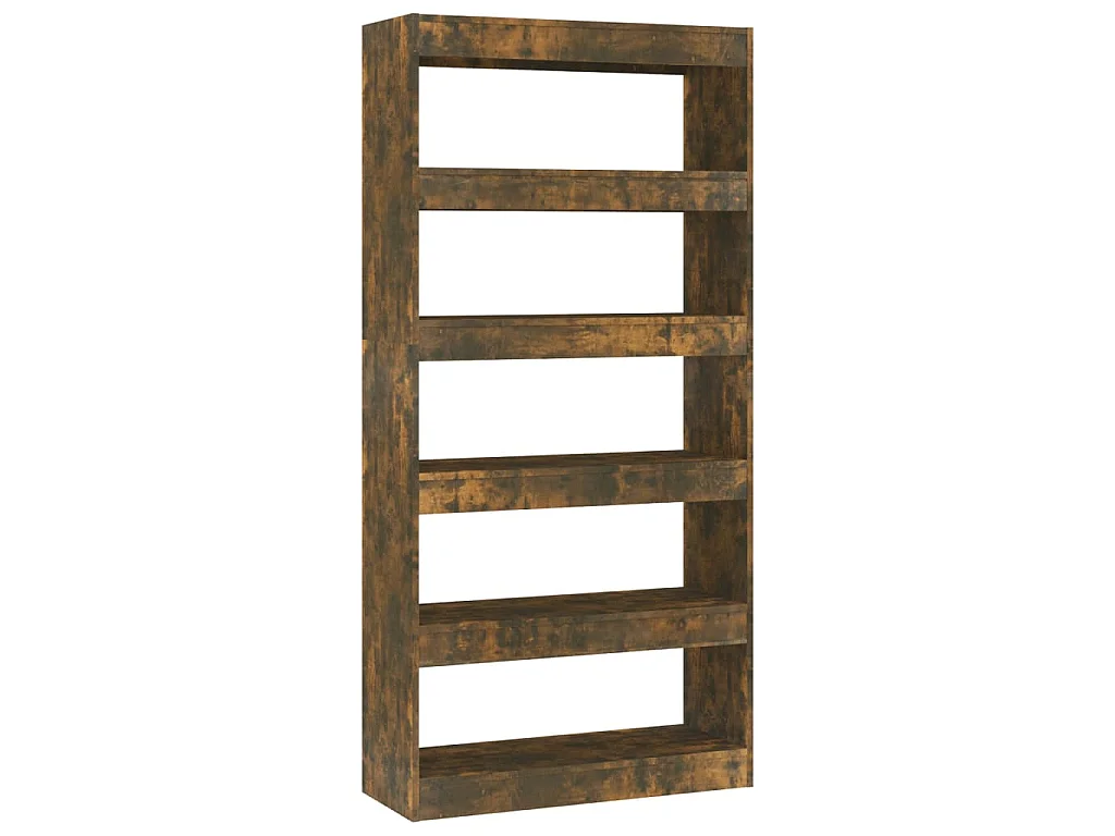 Libreria/Divisorio Rovere Fumo 80x30x166 cm in Truciolato