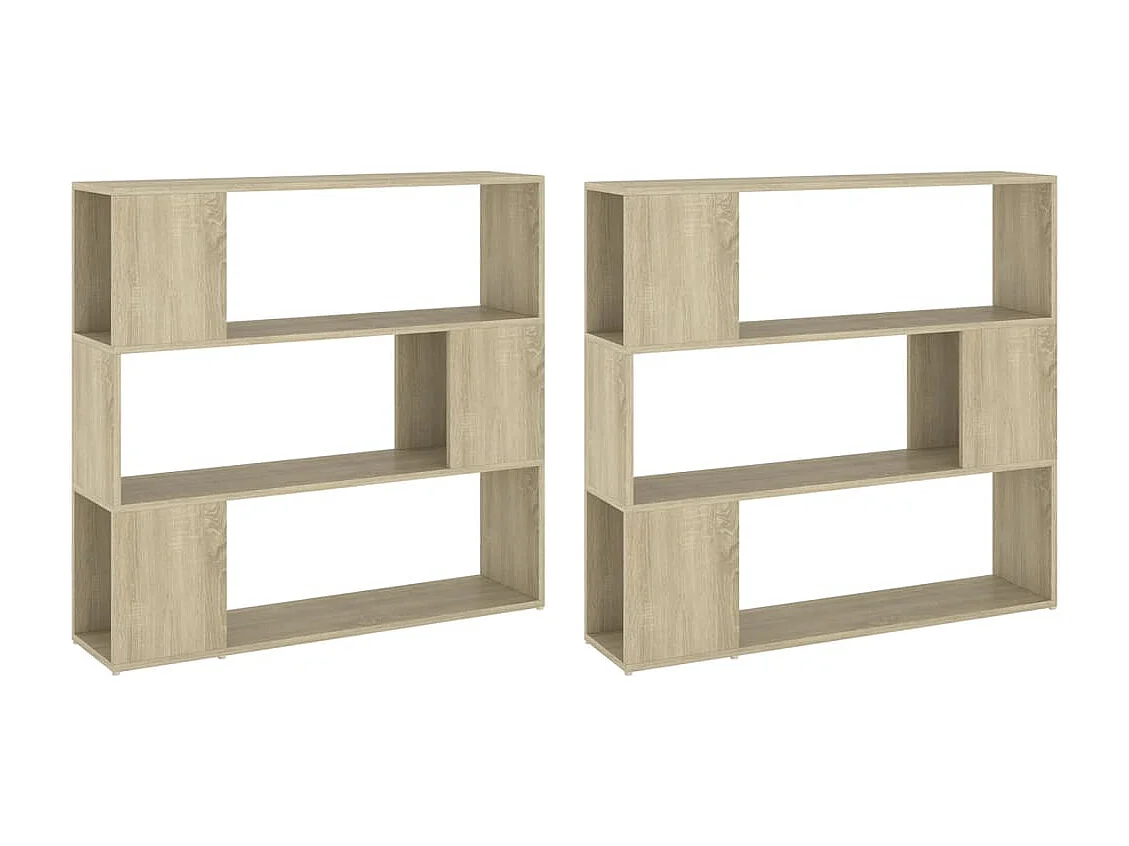 Boekenkast/kamerscherm 100x24x188 cm sonoma eikenkleurig