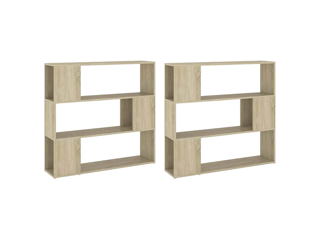 Bücherregal Raumteiler Sonoma-Eiche 100x24x188 cm