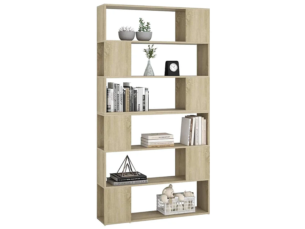 Bücherregal Raumteiler Sonoma-Eiche 100x24x188 cm