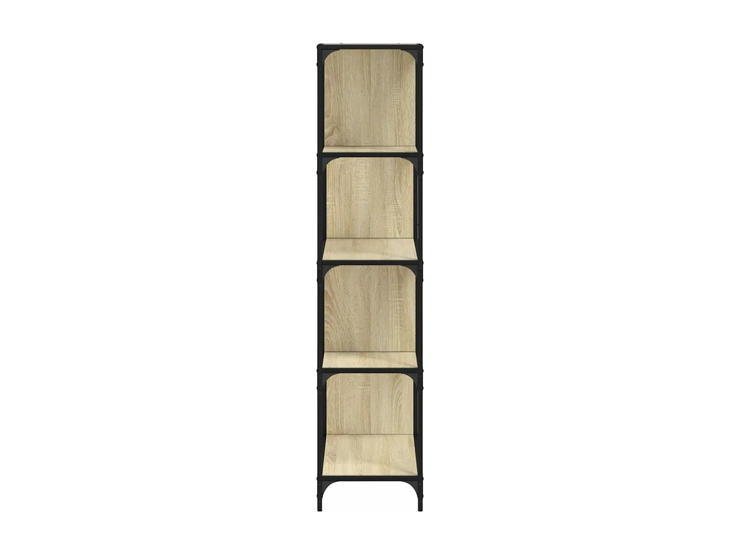 Bibliothèque à 4 niveaux chêne sonoma bois d'ingénierie