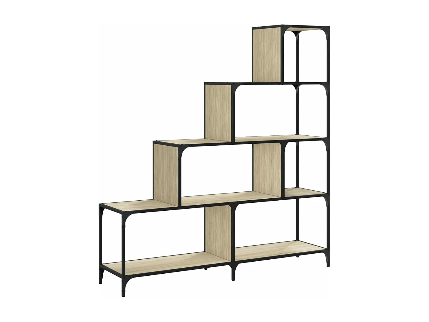 Bibliothèque à 4 niveaux chêne sonoma bois d'ingénierie