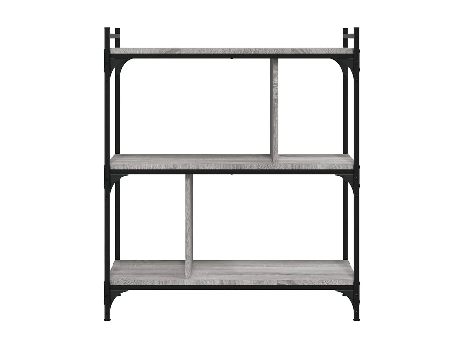 Bücherregal 3 Böden Grau Sonoma 76x32x88 cm Holzwerkstoff