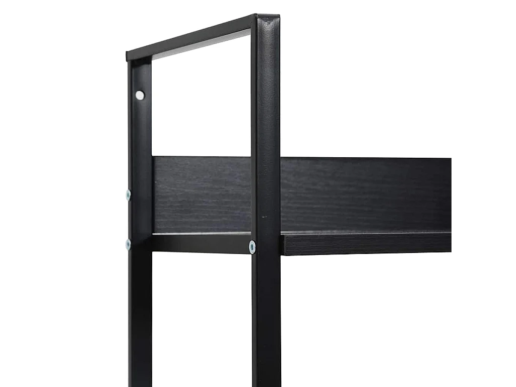 Bibliothèque à 5 niveaux noir 60x27,6x158,5cm bois d'ingénierie