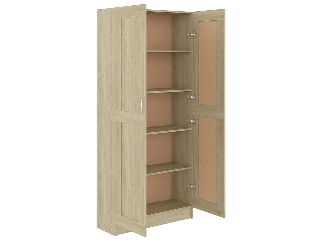 Boekenkast 82,5x30,5x185,5 cm bewerkt hout sonoma eikenkleur