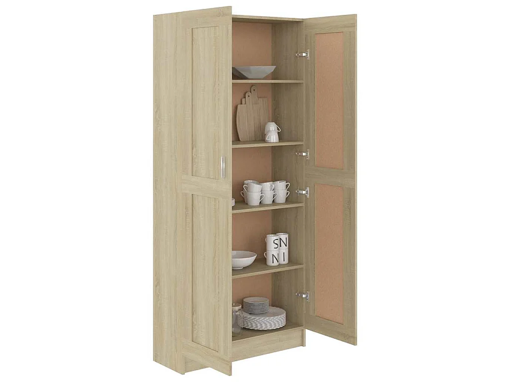 Boekenkast 82,5x30,5x185,5 cm bewerkt hout sonoma eikenkleur