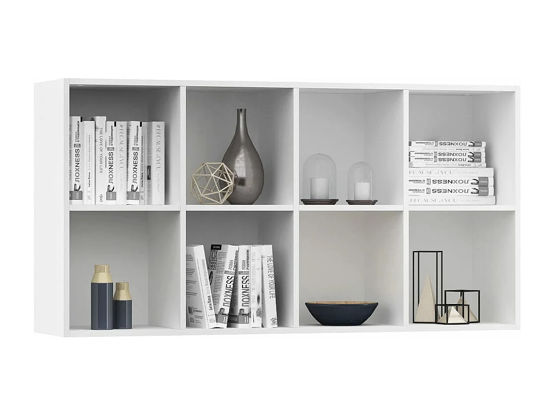 Bibliothèque/Buffet Blanc 66x30x130 cm Bois d'ingénierie