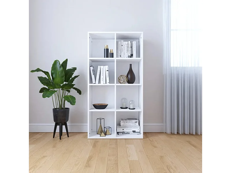 Bibliothèque/Buffet Blanc 66x30x130 cm Bois d'ingénierie