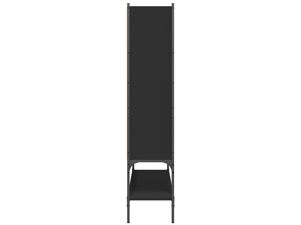 Bibliothèque noir 102x30x141,5 cm bois d'ingénierie