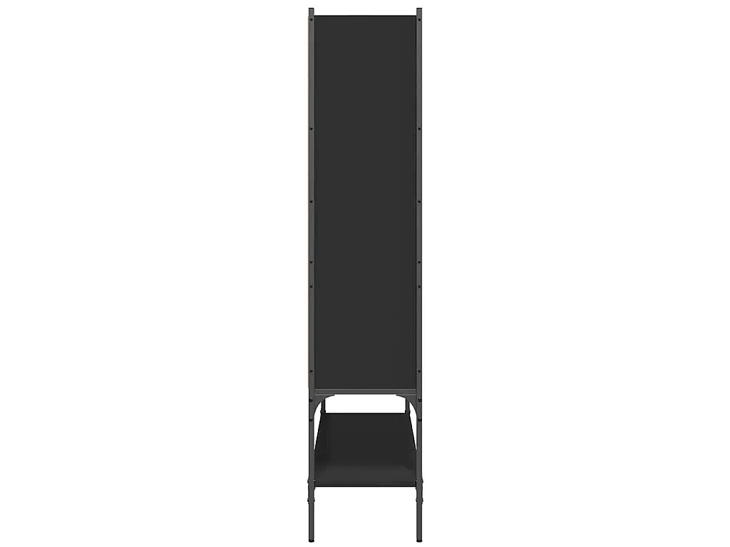 Bibliothèque noir 102x30x141,5 cm bois d'ingénierie