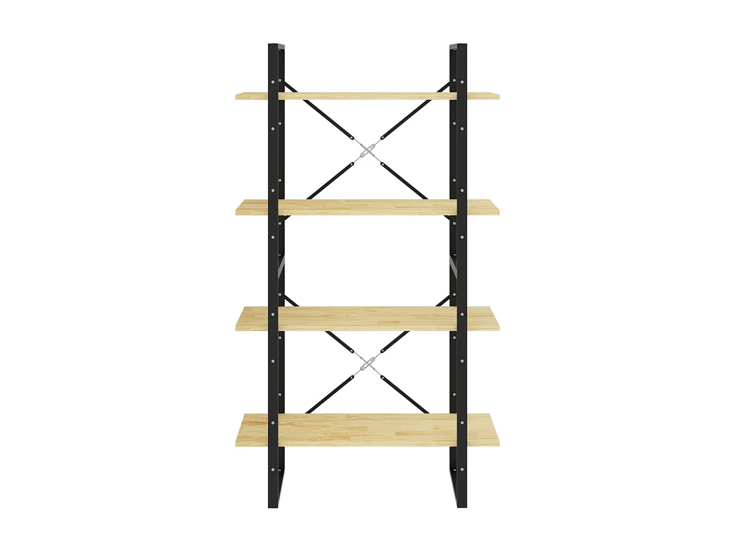 Bibliothèque à 4 niveaux 80x30x140 cm bois de pin massif