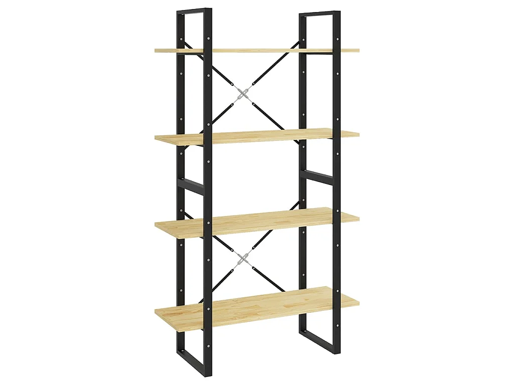 Bibliothèque à 4 niveaux 80x30x140 cm bois de pin massif