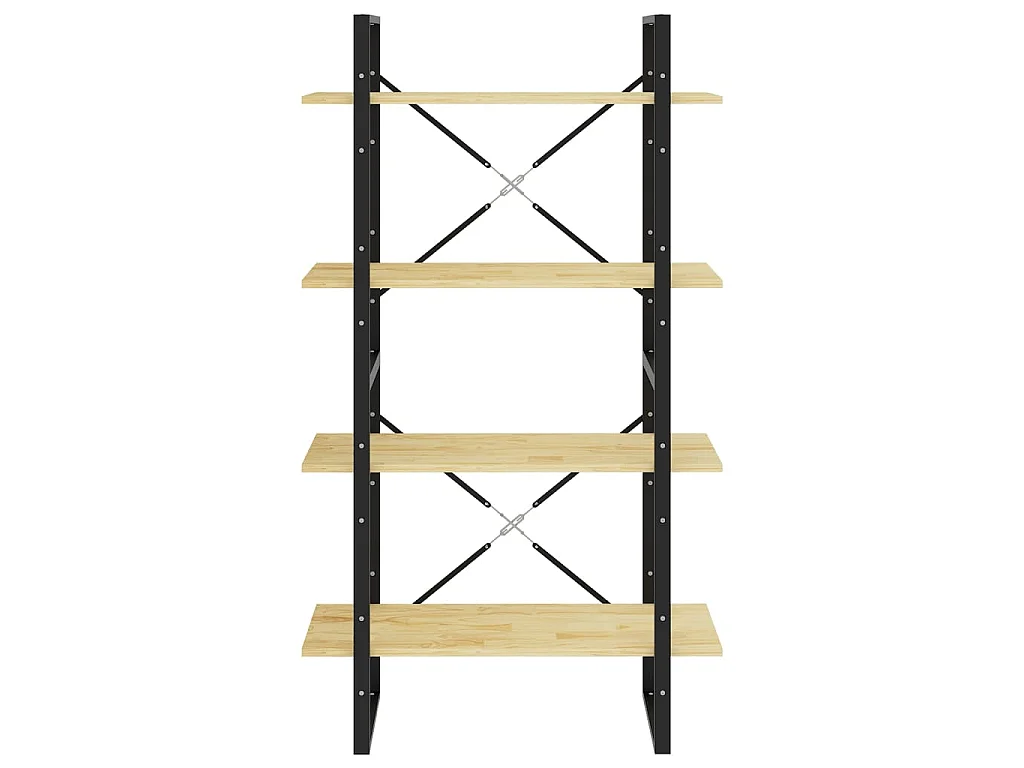 Bibliothèque à 4 niveaux 80x30x140 cm bois de pin massif