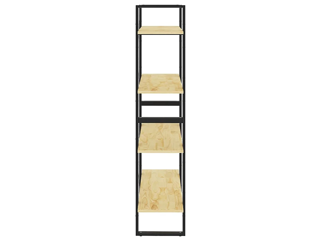 Bibliothèque à 4 niveaux 80x30x140 cm bois de pin massif