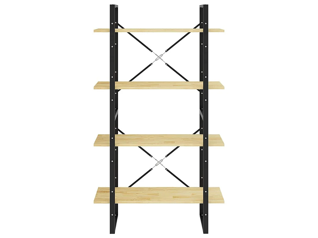 Estante com 4 prateleiras 80x30x140 cm pinho maciço