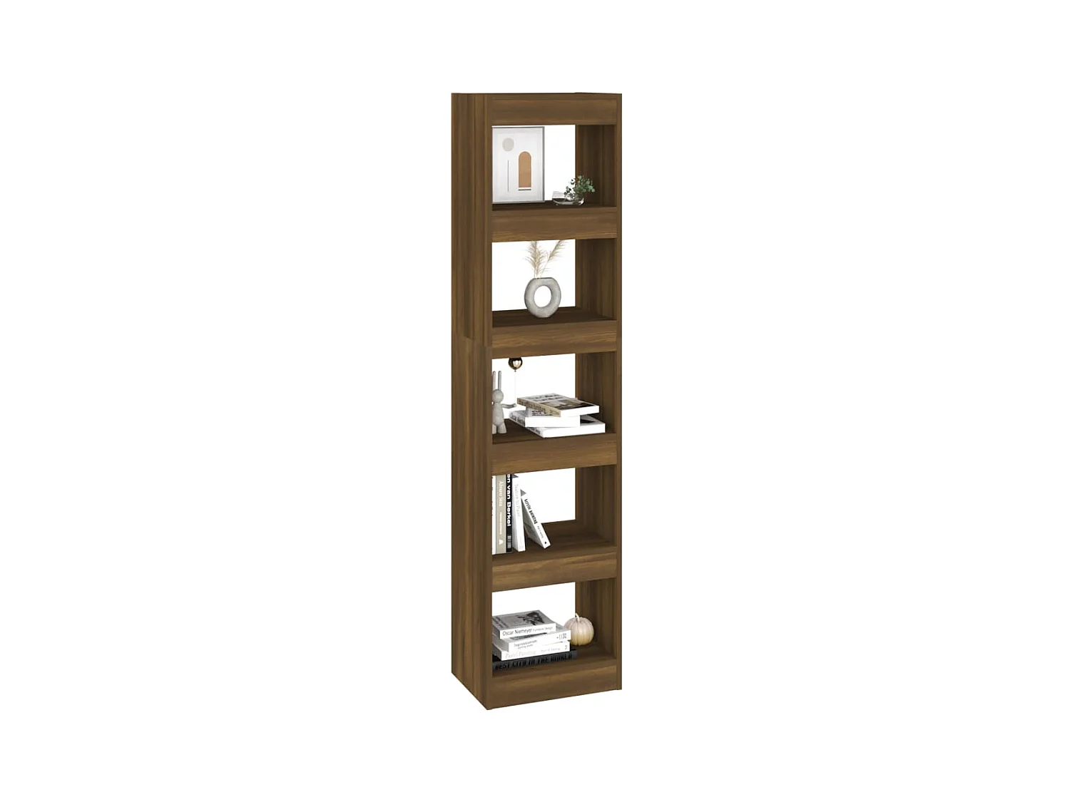 Boekenkast/kamerscherm 40x30x166 cm bruin eikenkleur