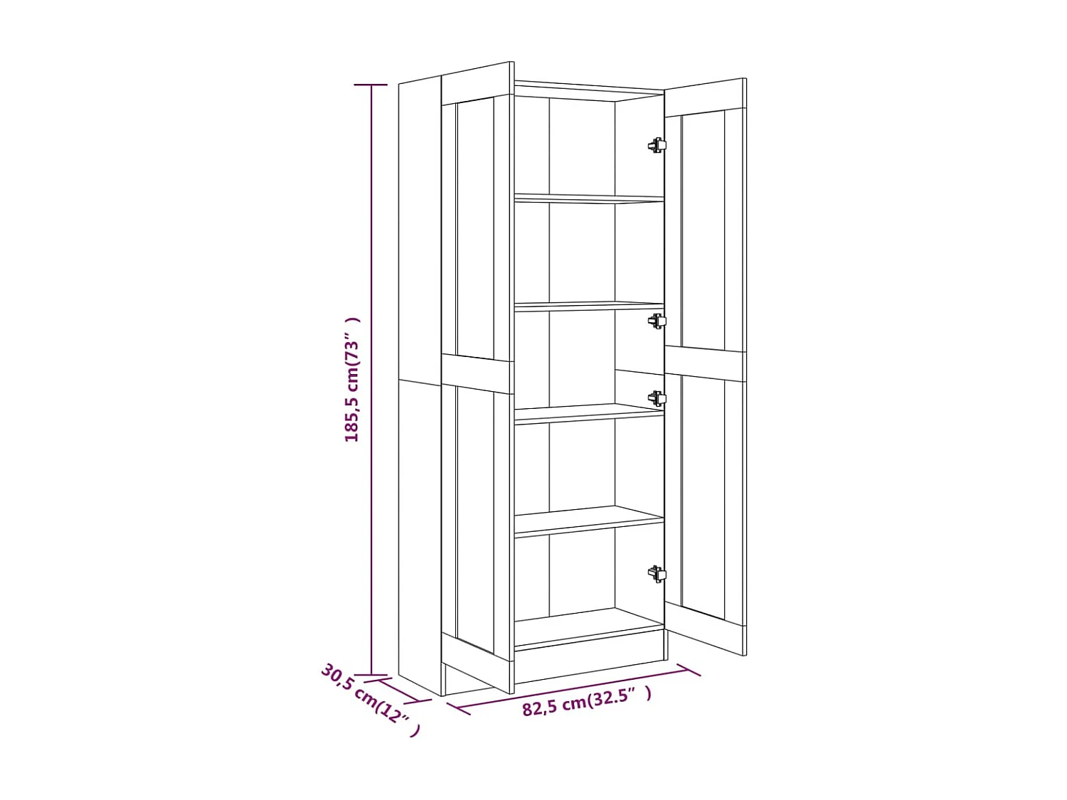 Armoire à livres Chêne fumé 82,5x30,5x185,5cm Bois d'ingénierie