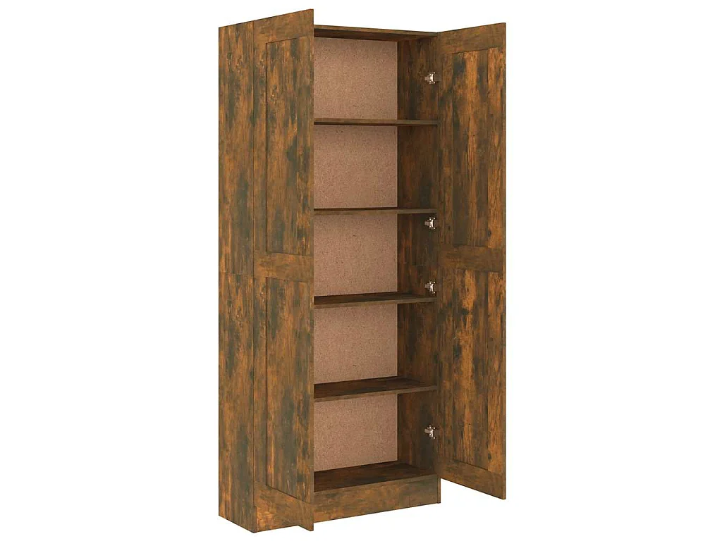 Comodino Rovere Fumo 82,5x30,5x185,5 cm in Legno Multistrato