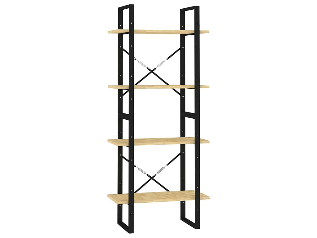 Bibliothèque à 4 niveaux 60x30x140 cm Bois de pin massif